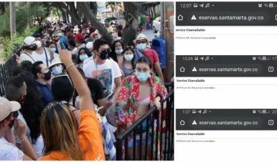Imagen de lo que ocurre en El Rodadero y la plataforma.