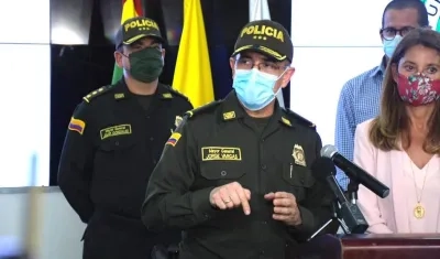 El Director de la Policía MG Jorge Vargas y la Vicepresidenta Marta Lucía Ramírez.