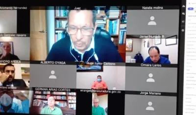 El Juez Crisanto Rhenals presidiendo la corta audiencia en la mañana de hoy.