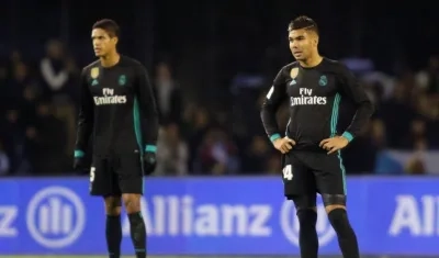 Raphael Varane y Casemiro.