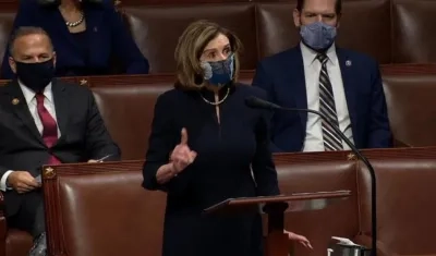 Nancy Pelosi, presidenta de la Cámara de Representantes.
