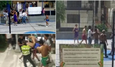 Momentos captados en videos por habitantes del sector de lo ocurrido en el Parque El Limón.