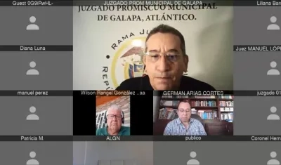 El Juez presidiendo la audiencia de hoy.