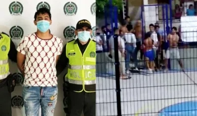 Alfonso Andrés Dajil De Oro y momento del batazo.