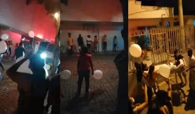 Alabanzas y globos blancos