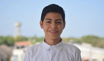 Miguel Ángel Madroñero, estudiante de la Institución Educativa de Sirbarco, corregimiento de Baranoa.