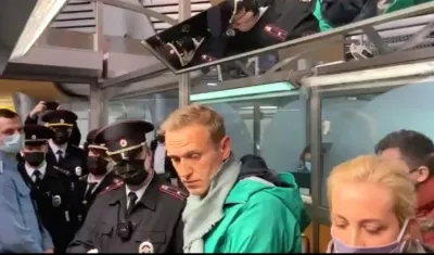 Momento de la detención del líder opositor.