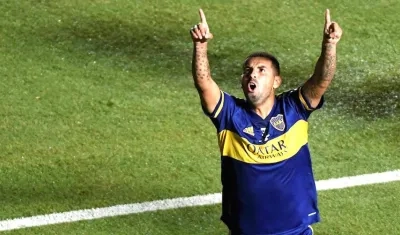 Edwin Cardona celebrando el gol en el tiempo reglamentario.