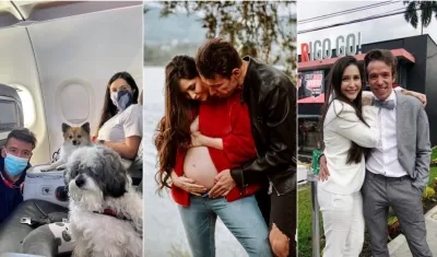 Rigoberto Urán y su esposa Michelle Durango. 