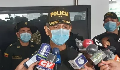 Brigadier general Diego Rosero, comandante de la Policía Metropolitana de Barranquilla.