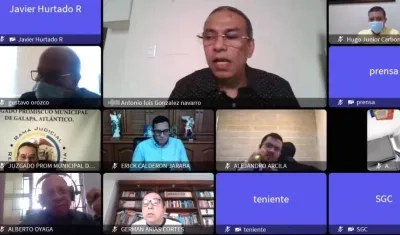 Aspecto de la audiencia de hoy.