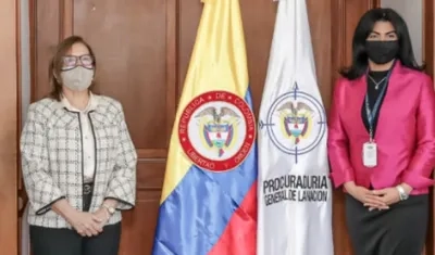 Procuradora Margarita Cabello y Ana Lorena Habib Cañizales.