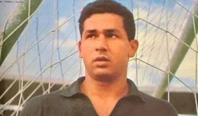 Calixto Avena en sus años como arquero de Junior. 