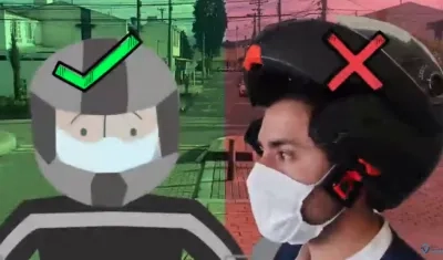 Llevar bien el casco es importante.