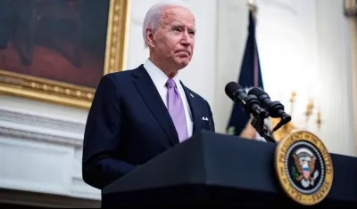 El Presidente Joe Biden explicando su estrategia para combatir la pandemia.