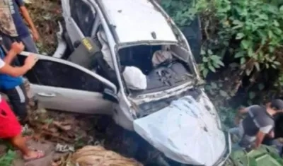 Así quedó el vehículo tras el accidente. 