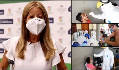 La gobernadora Elsa Noguera invitó a los atlanticenses a hacerse la prueba del Covid-19.