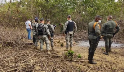 Lugar donde fueron encontrados los restos humanos. 