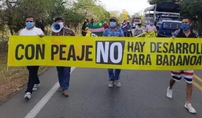 Imagen de la protesta.
