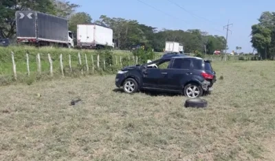 Así quedó el vehículo tras el accidente. 