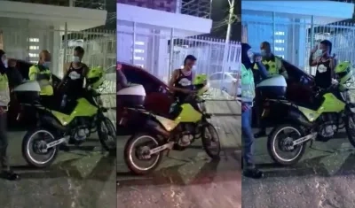 Luis Sandoval al ser detenido por la Policía. 