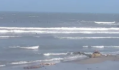 La pequeña estructura quedó sumergida en el fondo del mar.