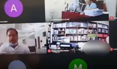 Momento de la audiencia. 