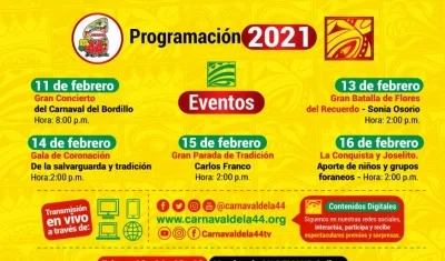 La programación del Carnaval de la 44.