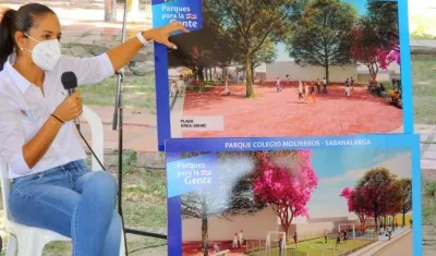 La secretaria de Infraestructura, Nury Logreira.  