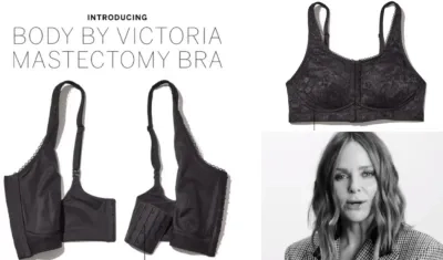 E diseño sin aros hecho con micro tela suave y encaje y cuenta con un bolsillo dentro del forro interior para colocar una prótesis.