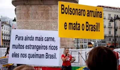 Imagen de la protesta de este sábado.