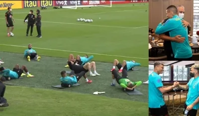 Brasil en el entrenamiento en El Campín de Bogotá.