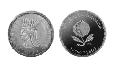 Moneda de $10.000 que podrá adquirirse desde hoy en el Banco de la República.
