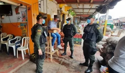 Gaula en acompañamiento a comerciantes.