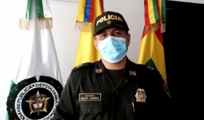 Coronel Carlos Cabrera, subcomandante Policía Metropolitana de Barranquilla. 