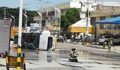 Accidente en la Vía 40. 