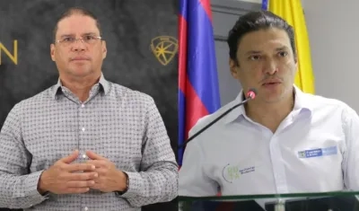 Eduardo Crissien, rector de Universidad de la Costa; y Tito Crissien, ministro de Ciencias.