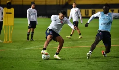 Falcao García durante el último entrenamiento de Colombia. 