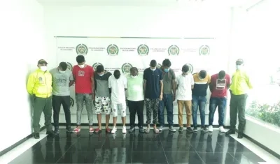 Los capturados en los operativos. 