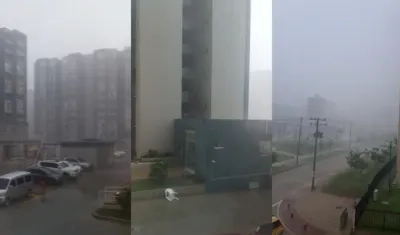 Imágenes del aguacero.