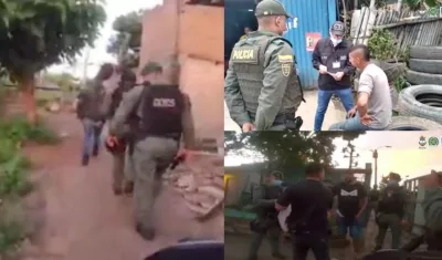 Los capturados en los operativos. 