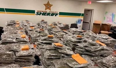 Cargamento de marihuana que tiene un valor de mercado de dos millones de dólares.