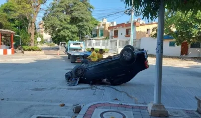 Así quedó el vehículo tras el accidente. 