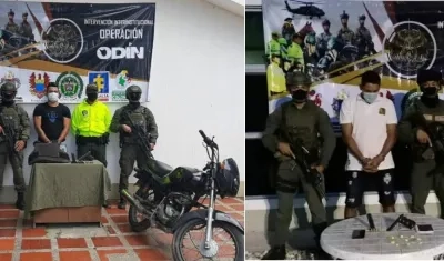 Los dos capturados en Santa Marta. 