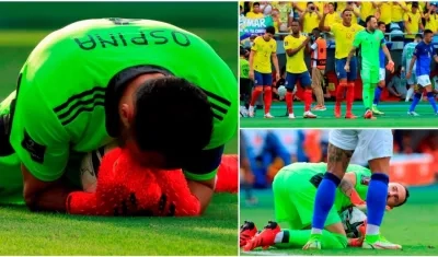 David Ospina fue un ángel en el partido frente a los brasileños.