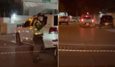 La Policía hizo presencia en el lugar del atraco. 