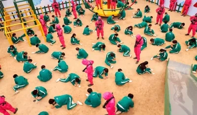 Escena de un episodio de la primera temporada de la serie coreana "Squid Game".