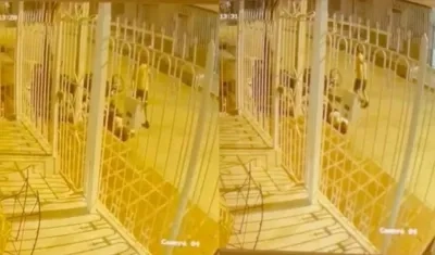 Momento en que ocurrió el ataque a bala en Los Almendros. 