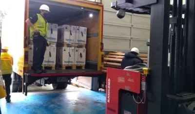 Imagen de las vacunas que llegaron.