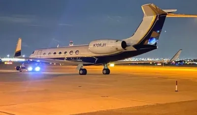 Llegada del avión que transportó a Miami al extraditado Alex Saab.